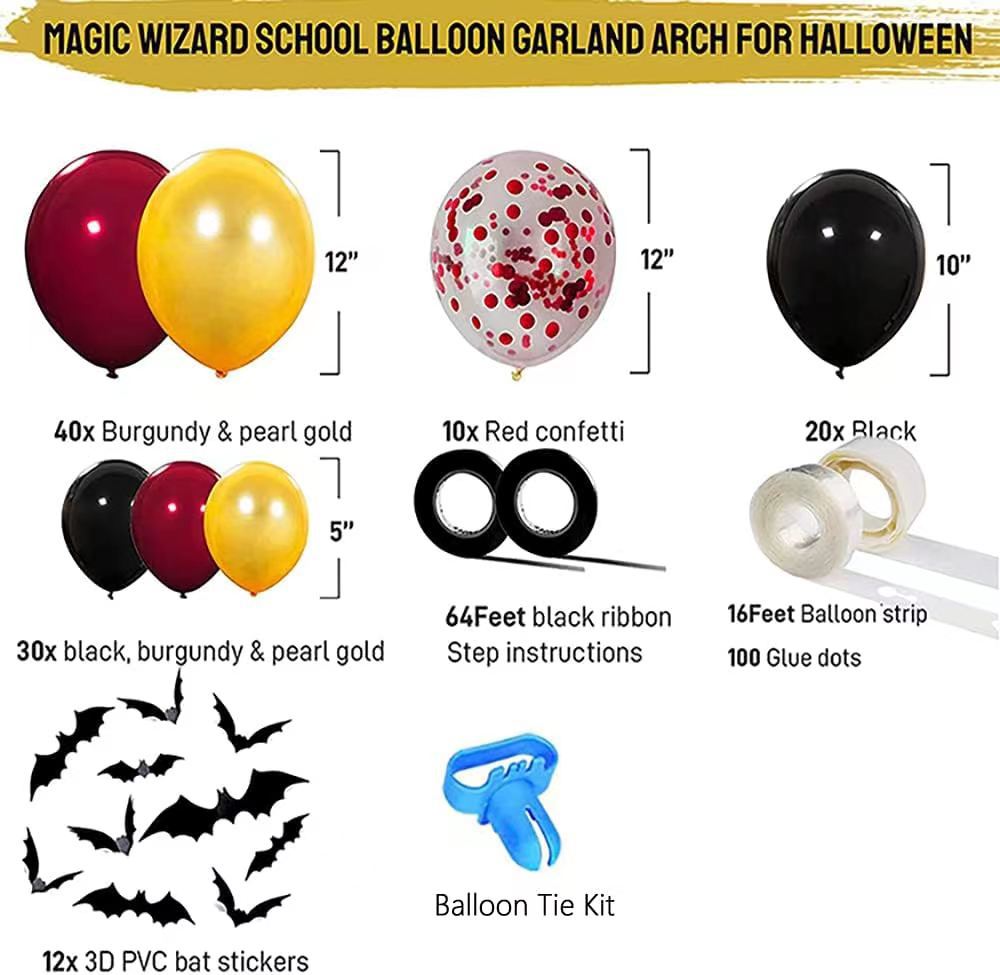 

Набор арки из воздушных шаров на Хэллоуин, тематический набор воздушных шаров для вечеринки в честь Фестиваля привидений, украшение, цепочка из латексных и фольгированных шаров Set as shown