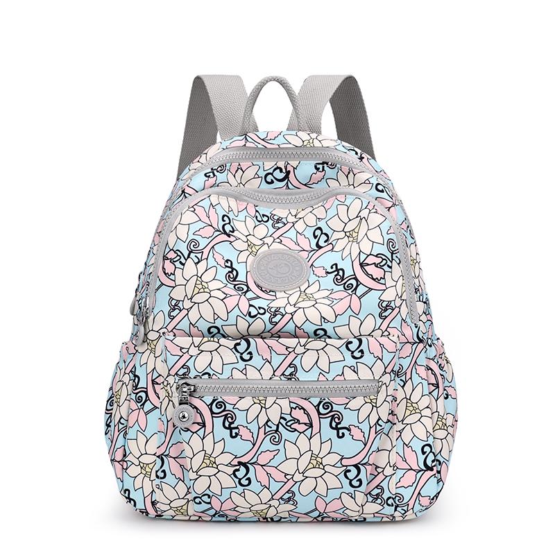 

Printed Backpack Women s Large Capacity Travel Bag Nylon Small Backpack Schoolbag