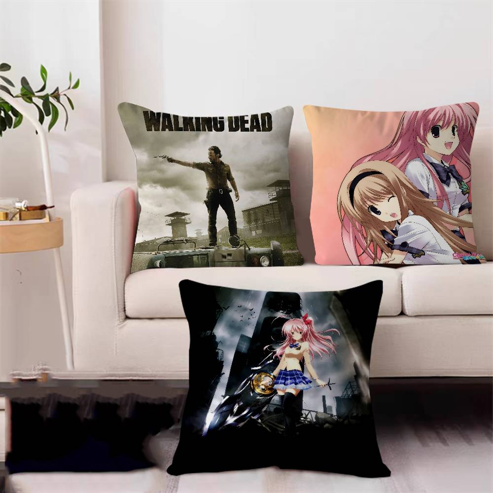 Anime G-Golden T-Time Ahornblatt Design Kissenbezug Fröhliche Herbsternte Dekor Feiertagsdekor Kissenbezug