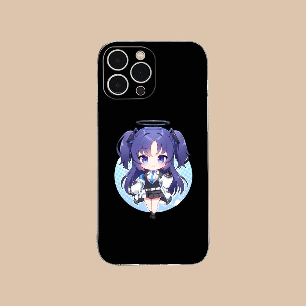 Blue Archive Yuuka Clear TPU Mobile Case for iPhone 17 16 15 14 13 12 11 X XR XS Air Pro Max Plus Mini Colorful Cover