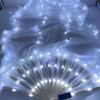 Multi Color Stage Performance Fan Glowing Long Silk Fan Illuminated Fan  Halloween