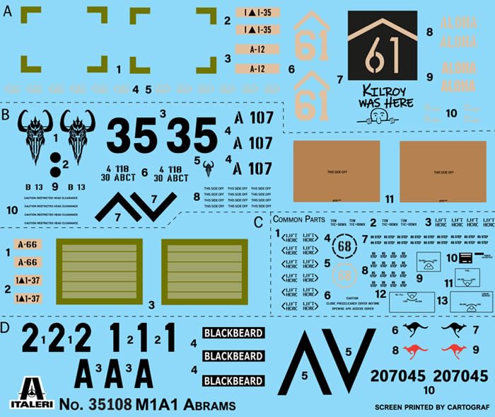 Italeri War Thunder M1A1 Abrams Plastic Model IT35108 1/35 (Tank)