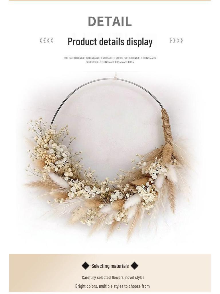Immortal Flower Iron Art Tassel Fan DIY Hanging Ornament Material Pack - Handmade Gift