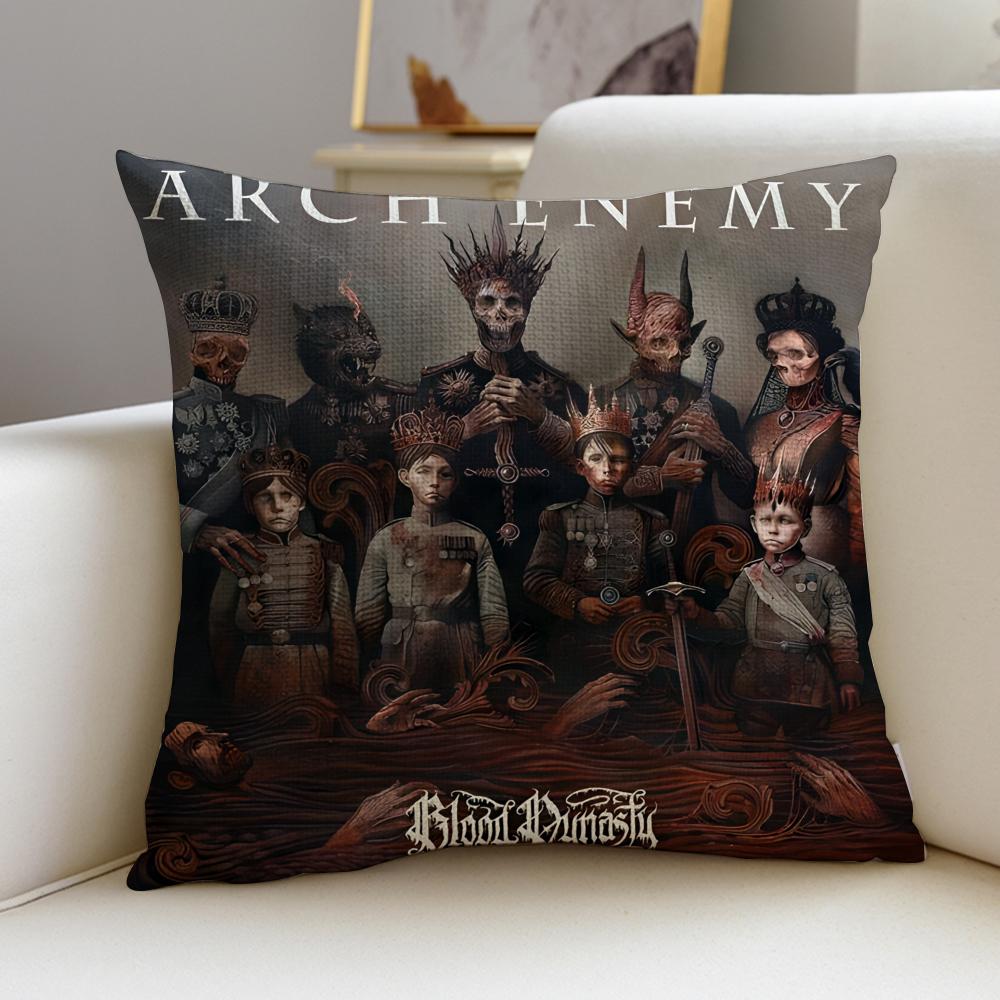 

Metal AArch EnemyS Cushion Cover Breathable and skinfriendly linen pillowcase square removable and washable cushion 30X30cm