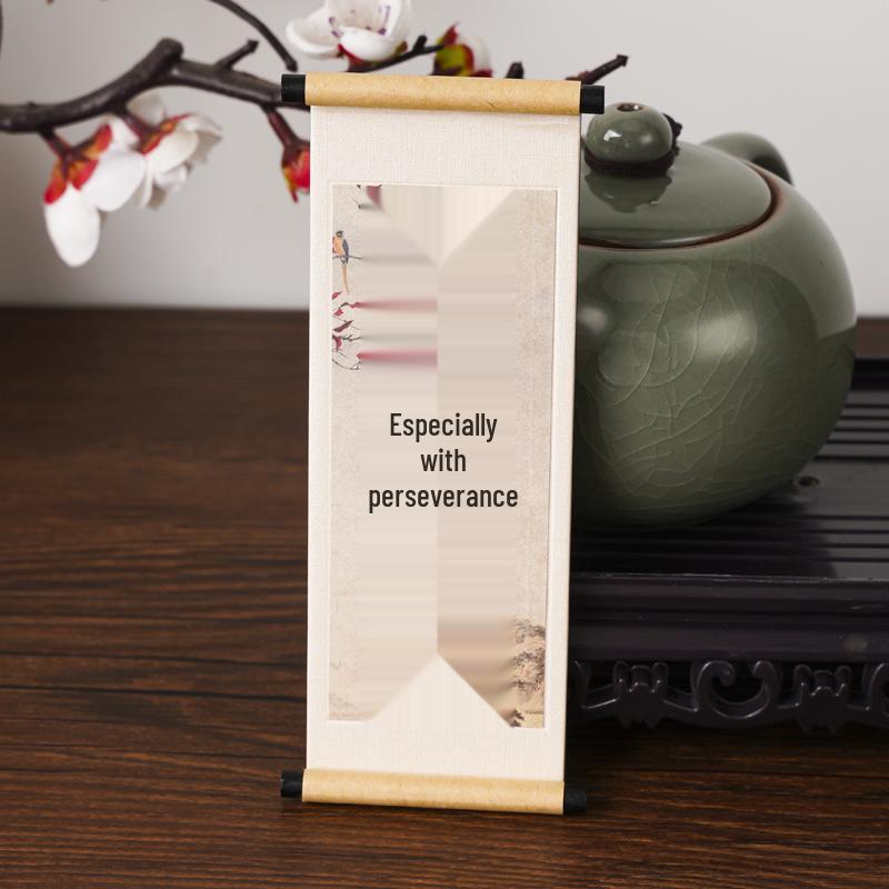 Calligraphy Series Wooden Scroll Refrigerator Magnet - Cultural Gift