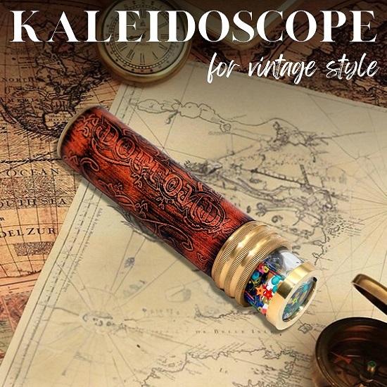 Handmade Unique , Liquid , Christmas gift for kids,  Kaleidoscope,  Brass, Birthday Gift
