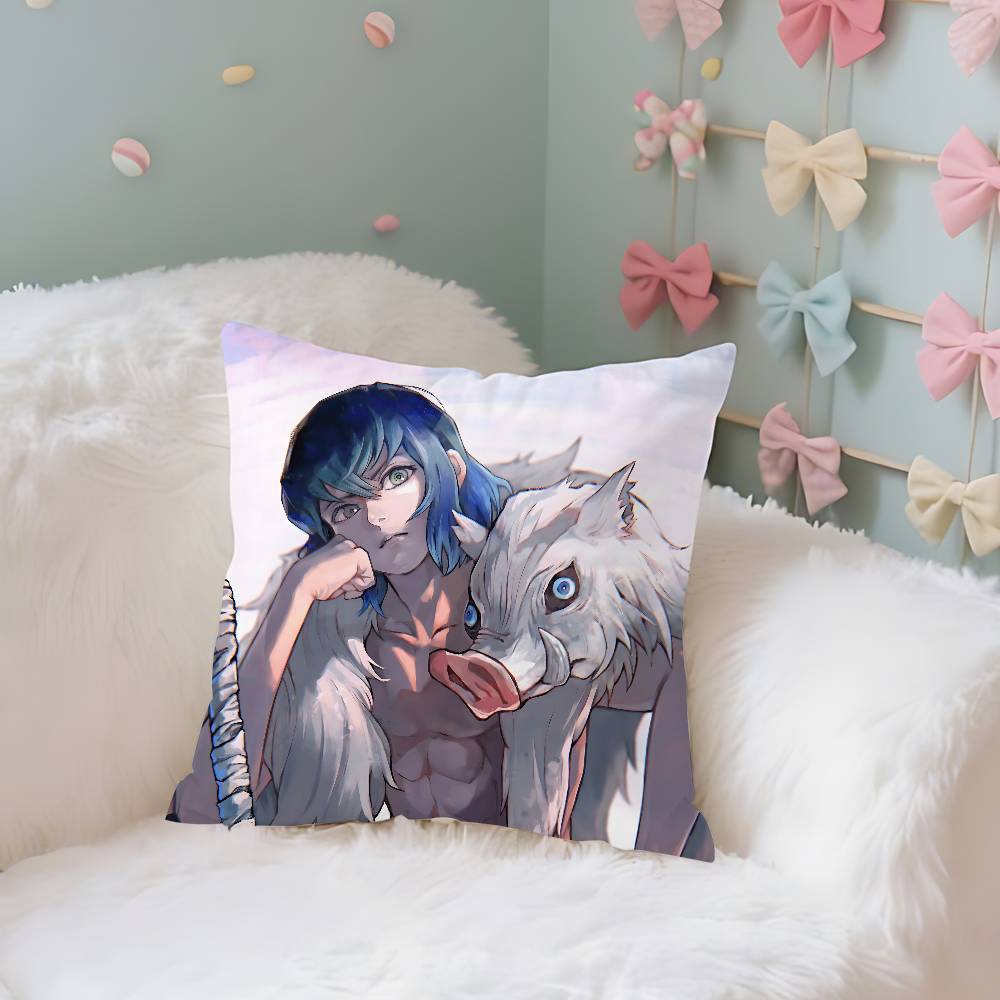 

Hashibira Inosuke Cool Pillow Case Throw Pillow Cover Nordic Vintage Style Cushion Covers Home Living Room Sofa Couch Seat 16x16Inch