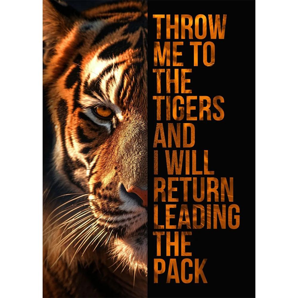 Animal Motivation Poster Panther Lion Motivational Canvas Posters Prints Canvas Painting Focus Conquer Fearless Mural Wall Decor