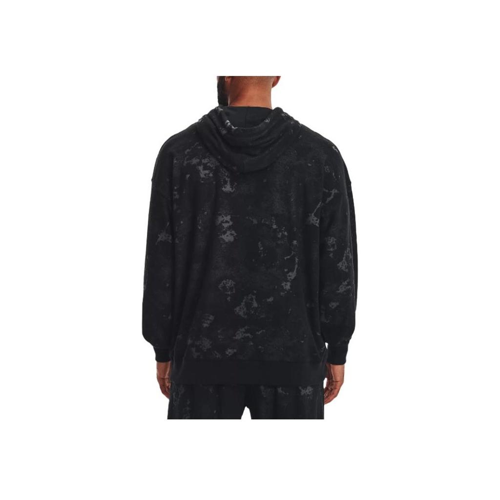 Under Armour Cotton Knit Loose Fit Long Sleeve Hoodie Men hoodies Black 1377177-001