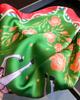 Floral Printed Silk Like Square Scarf For Women Summer Sun Protection