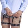 1 Pair Elastic Mens Shirt Stays Striped Suspenders Straps Anti-skid Belt Garters Nylon Adjustable Shirt Holders For Male