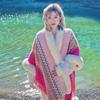 Ethnic Style Knitted Tassel Cape Shawl