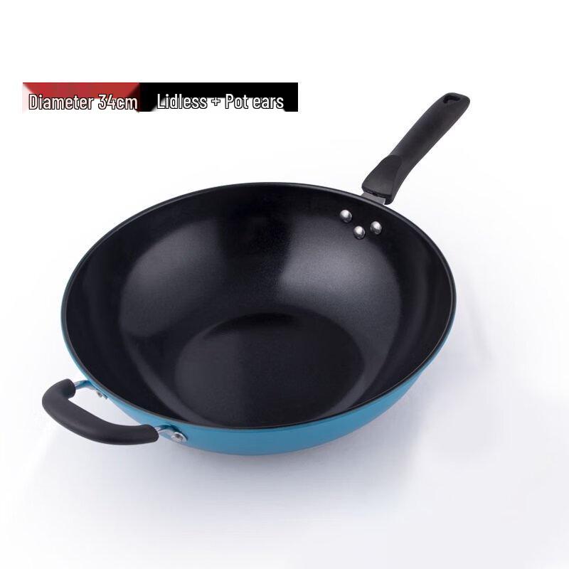 Yoshida Craftsman 34cm Non-stick Smoke-Free Iron Wok