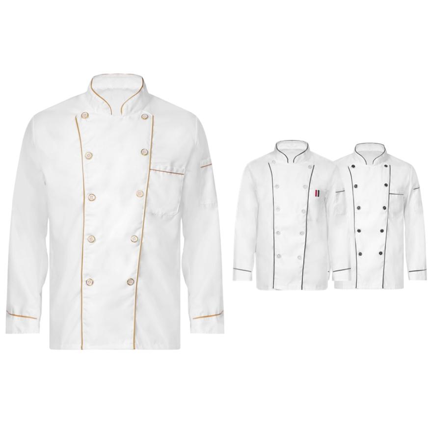

Куртка шеф-повара для унисекс, отель, кухня, столовая, пальто шеф-повара, спецодежда для общественного питания, двубортная рубашка для приготовления пищи, костюм официанта