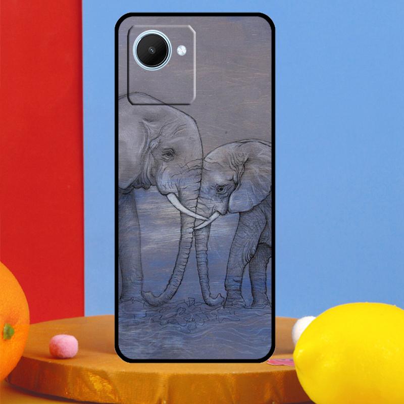 Cute Elephant For Realme C75 C71 C55 C53 C67 C61 C33 C63 C51 10 11 12 13 14 15 Pro Plus C65 GT7 Pro Case