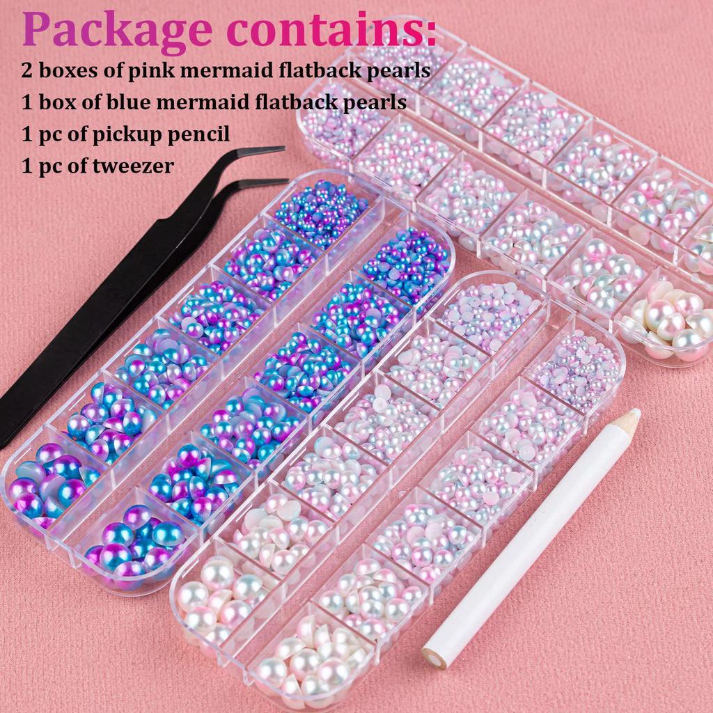 Flat Back Pearl & Rhinestone Face and Nail Art Stickers