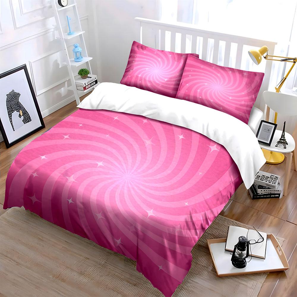 Pink Decorative Three-Piece Set Multiple Sizes Kid'S And Adults' Bedroom Exquisite 3Pc Bedding Set, Gift
