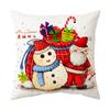 Christmas Pillow Case Decorative Cushion Pillow Cross-border Sofa Print Elk Cushion Holiday Gift Can Be Customized