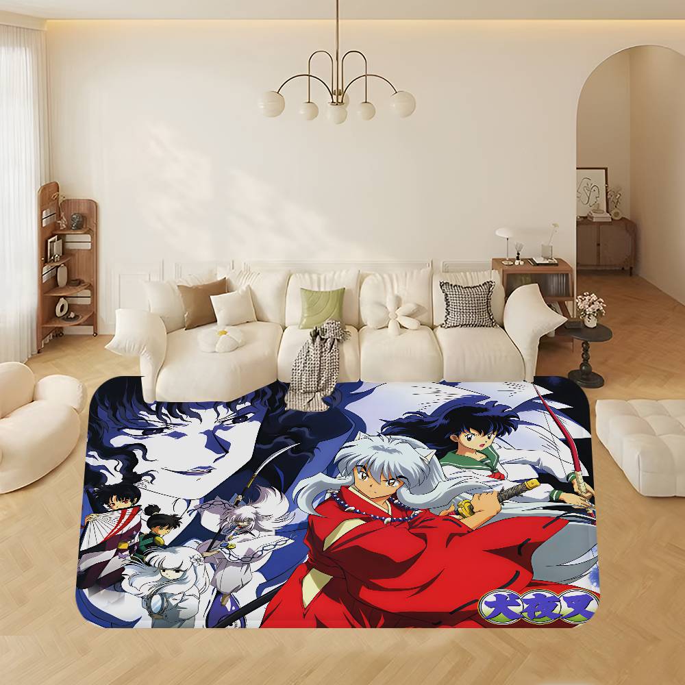 Japanese Anime Inuyasha Entrance Door Mat Washable Non-Slip Living Room Sofa Chairs Area Mat Kitchen Welcome Doormat