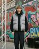 Apostrophe Comma Reversible Two-Way String Padded Vest_Black Gray