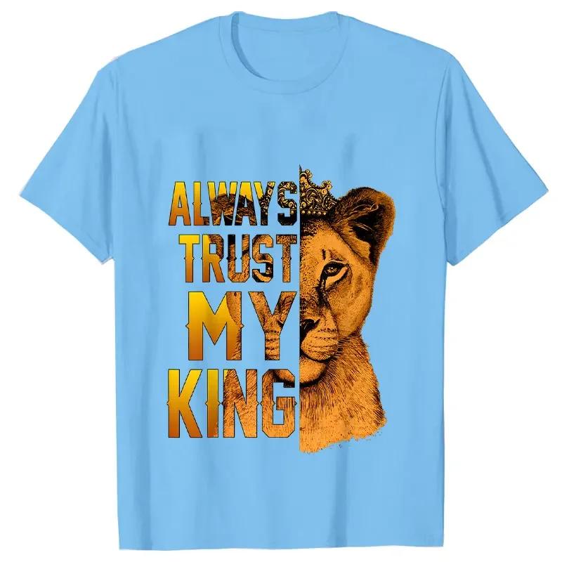 Lví král a královna párové tričko Láska Top Móda Krátký rukáv Pár Oblečení Korejské Oversized Tričko Láska Ženy Muži Top Trička