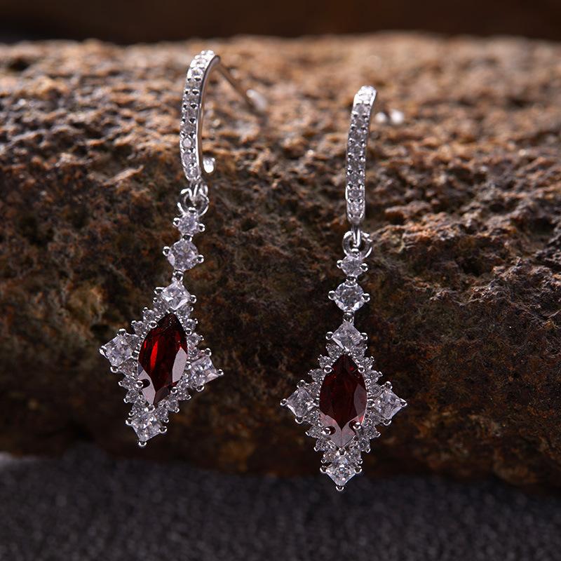 Niche Light Luxury Rhombus S925 Sterlingové Stříbro 18K Zlato Přírodní Barevný Pokladový Prsten, Vysoce Kvalitní Prsten na Ukazováček, Šperky Neztrácející Barvu