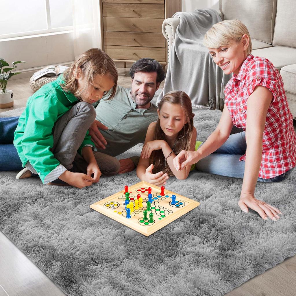 Ultra-Soft Puffy Rug, Bedroom & Living Room Indoor Floor Mat, Nursery Carpet, Children's Girls' Room Home Decor