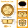 8/12 Packs 3 Inch Stainless Steel Dipping Bowls Stackable Mini Soy Sauce Dishes Multipurpose Condiments Cup Appetizer Sauce Cup