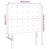 VidaXL Têtes de lit 2 pcs Taupe 90x5x78-88 cm Tissu3116752