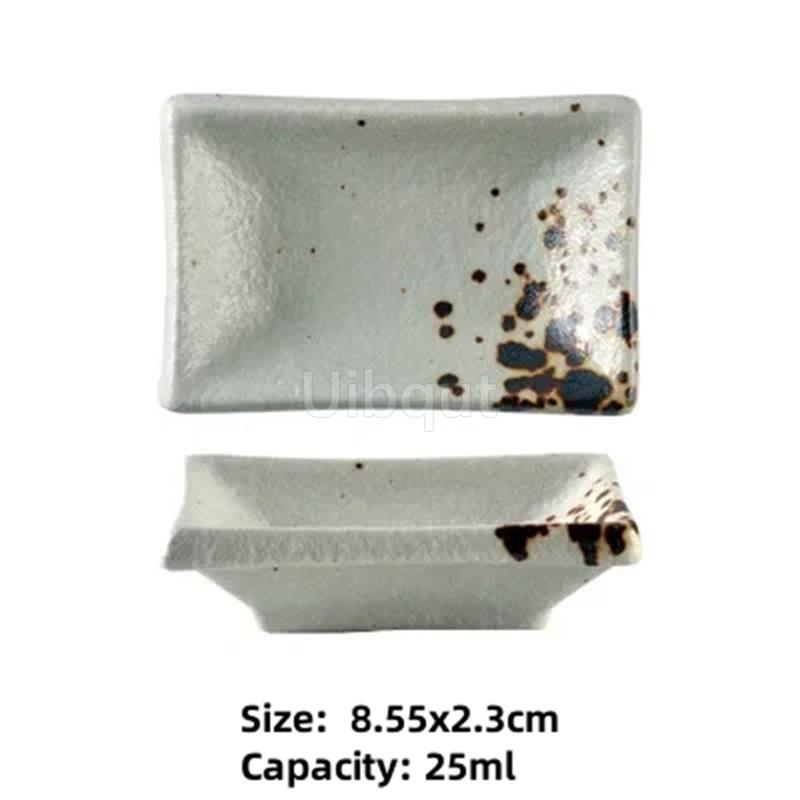 ceramic small square sauce dish Japanese style sushi dish flavoring sushi mustard plate soy sauce cherry blossom Pepper tray