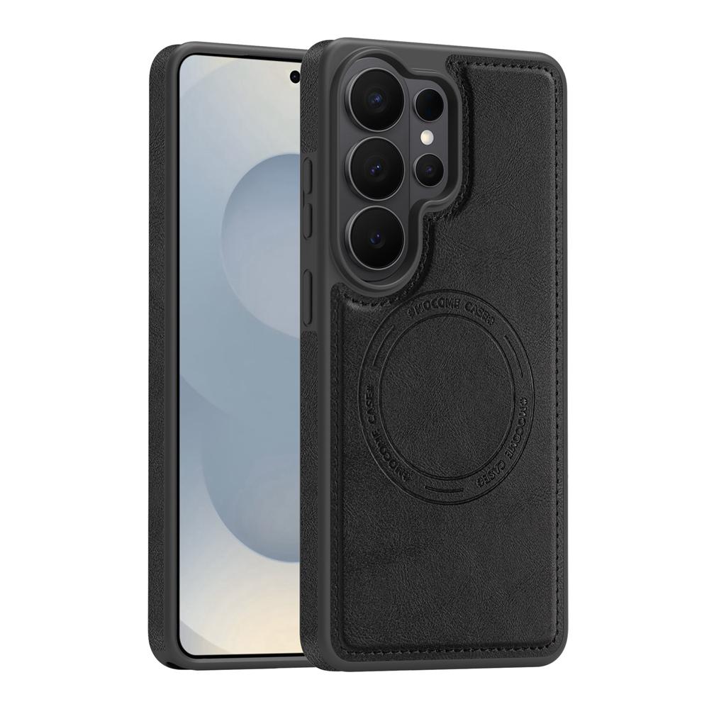 KEYSION Retro PU Leather Case for MagSafe for Samsung Galaxy S25 S26 Ultra 5G S26+ S25 FE Magnetic Shockproof Phone Cover