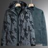 Outdoor Maple Leaf 3-in-1 Jacket: Detachable Camouflage Set with Fleece Lining, Waterproof, Ideal for Live Streaming Sales