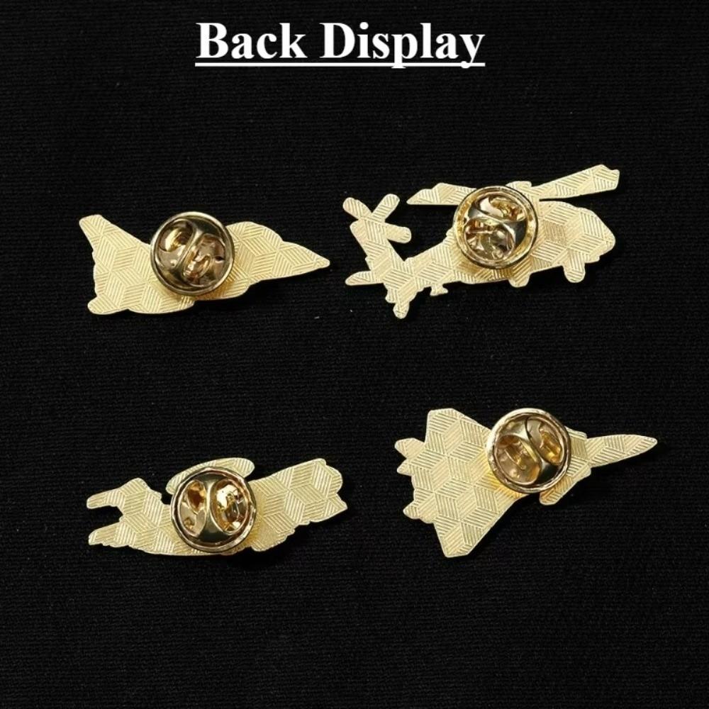 Metal Fighter Jet Lapel Pins Creative Cartoon Metal Badges Aviation Element Badge Bag Clothing Accessories