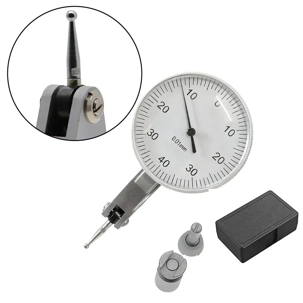 1pc Lever Dial Gauge 0-0.8mm Dial Indicator Accurate Measurement Tool For Mechanical Engineering Instrument Parts
