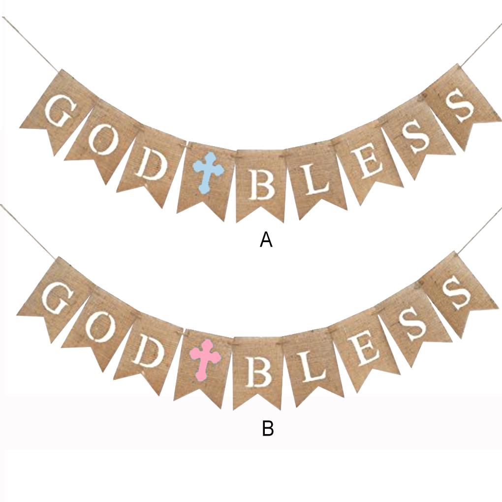 Baptism Decorations Delicate Religious Banner Adornment Flag Decoration Outdoor Hanging Banners for Scene Layout Decorating Use