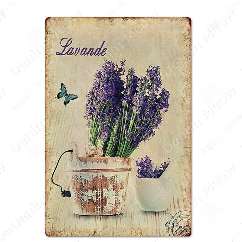 Frisch geschnittene Blumen Vintage Metallblechschild Wandplakette für Floristen Garten Hinterhof Café Familiengeschenk Dekoration N