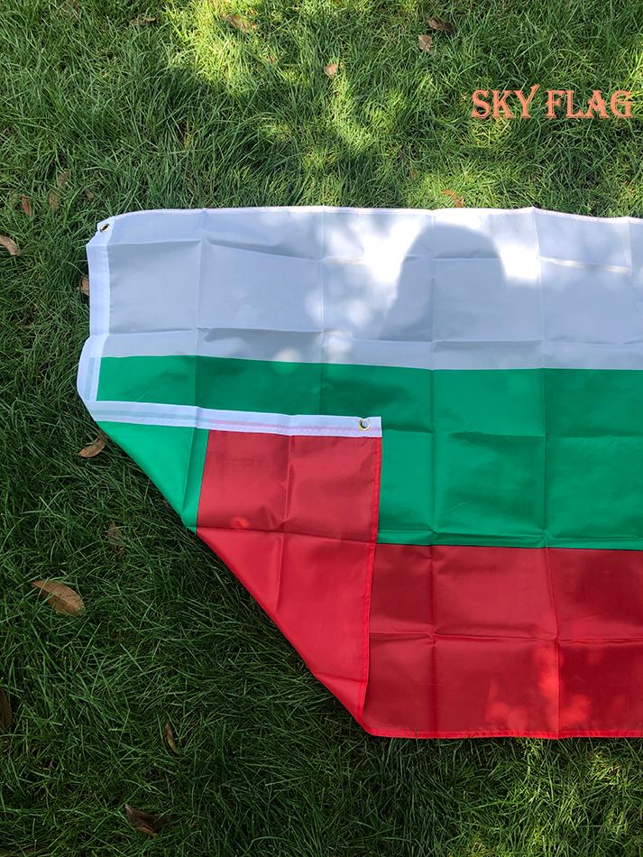 SKY FLAG Bandiere Nazionali Bulgare 90x150cm Poliestere Europa UE Bianco Verde Rosso bg bgr bandiera bulgaria