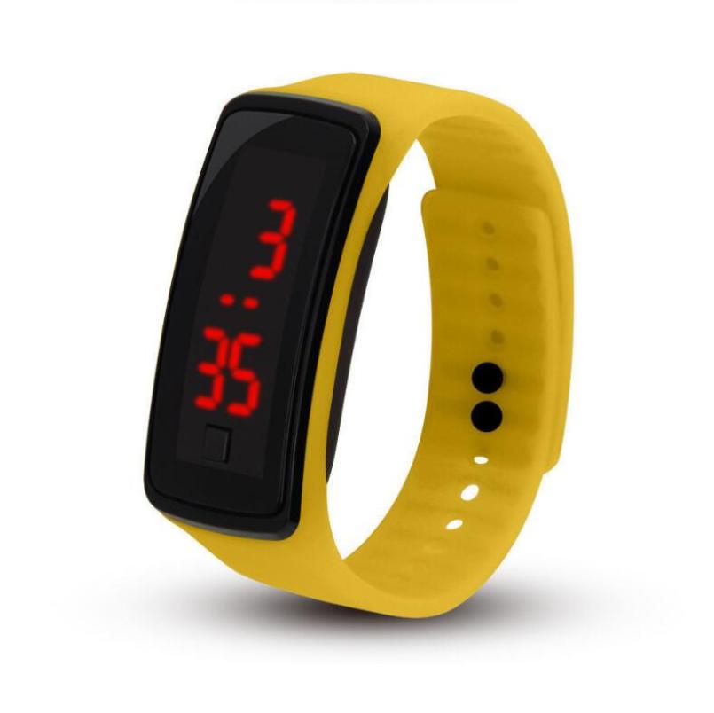 צמיד פרק כף יד סיליקון LED צבעוני צמיד אור קל רך אופנה שעון כושר שעון ספורט