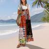 Casual Wide Leg Jumpsuits For Women Boho Floral Pleated Overalls Rompers Summer Outfits With Pockets
