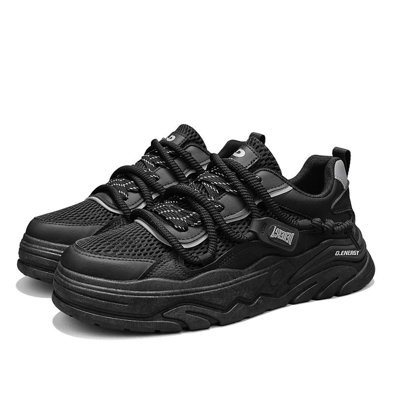 Men's shoes summer mesh breathable thick sole height increasing versatile casual sports shoes Korean version trendy men's shoes