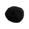 Black beret women's autumn and winter versatile woolen warm face small hat big head circumference bud painter hat