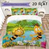 Bees and Maya Pattern Bedding Uilt Set Uilt Cover Pillowcase Home Decoration Birthday Gift (1 * Duvet Cover + 2 * Pillowcase  Without Core)