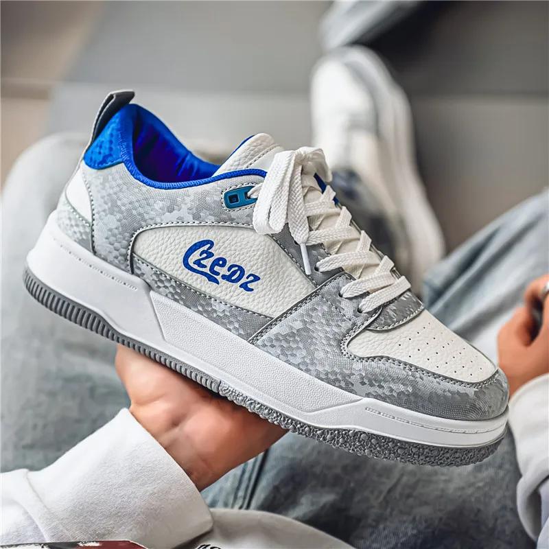 

2025 Mens Casual Shoes Sneakers Leather Spring and Summer Outdoor Hiking Luxury Designer Running Tennis Loafers Platform 44 чорний