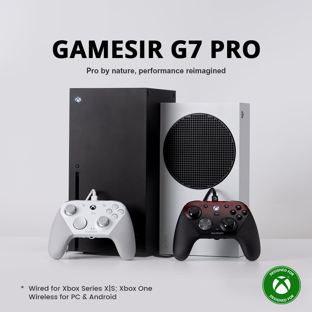 GameSir G7 Pro Wireless Game Controller with Connections Interchangeable Durable Hall Effect Compatible with and Xbox Licensed by Three-Mode