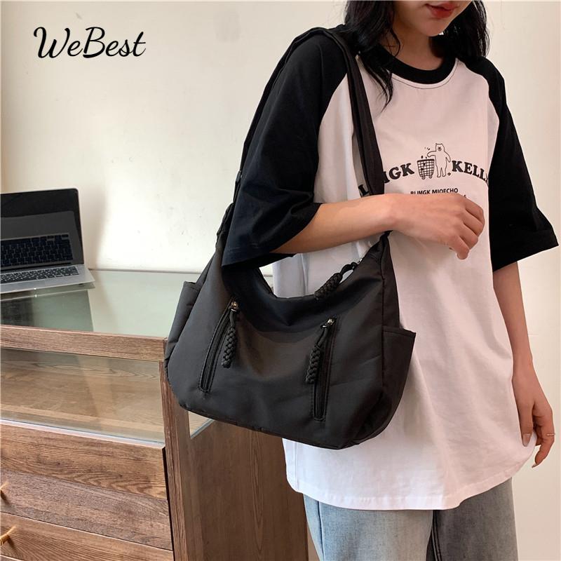 

The New Spring Style of Large-capacity Women s Handbags, Versatile Hand-held Commuter Cloth Bags Are Trendy зелений