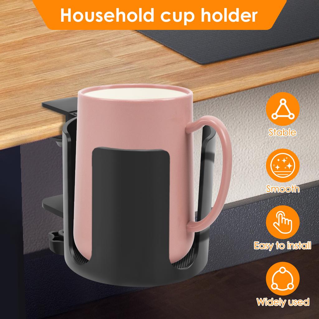 Desk Cup Holder Universal Adjustable Table Drink Holder 5/7/10cm Clip-On Desk Bottle Stand Anti-Spill Table Mug Clamp for Office
