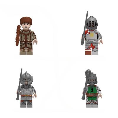 Castel Medieval cu Cavaler de Infanterie de Război Sci-Fi Bloc de construcție Figurine de acțiune Accesorii pentru copii pentru jucărie N801 N802 N803 N804