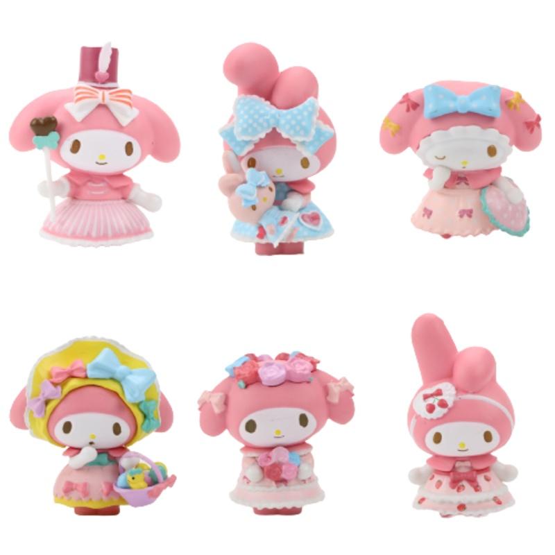Cute Sanrio My Melody Figure Doll Toy Set For Home Decor And Cake Topping