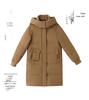 Mid-Length Hooded Women's Winter Down Jacket - Thickened, Slimming, High-End White Duck Down Outerwear