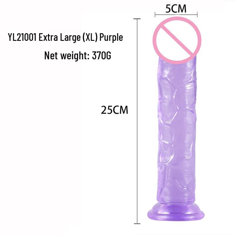 Large Crystal TPE Soft Eggless Dildo - Long-lasting Transparent Adult Pleasure Device